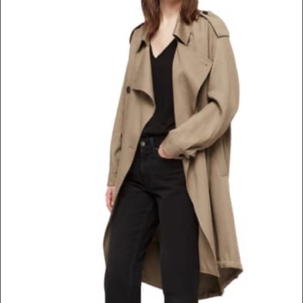 All Saints Trench Coat Sz L